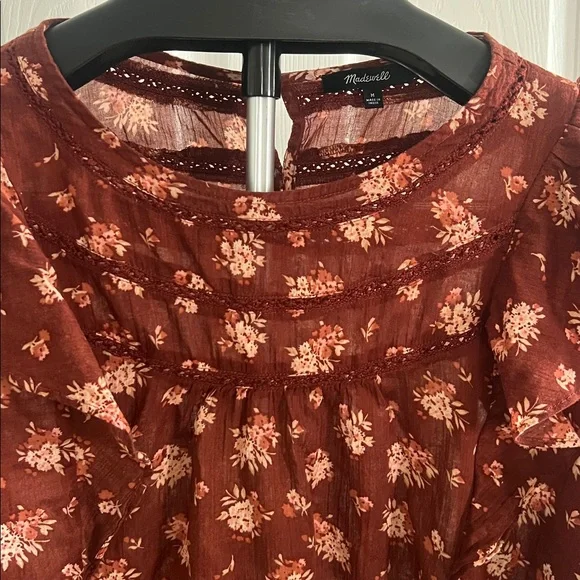 Madewell Ruffle top Homestead Bouquet size M - Picture 9 of 14